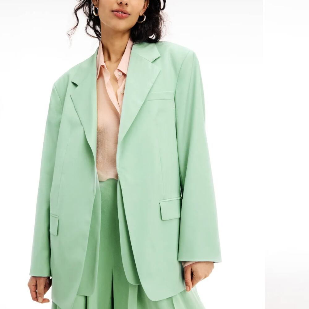 BOSS Pastel Green Super Oversized Blazer SIZE 12 Retro 80s Career Suiting $645